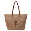Woven Straw Bag Women's Large-capacity New Summer Versatile Shoulder Tote Bag Vacation Wind Beach Bag