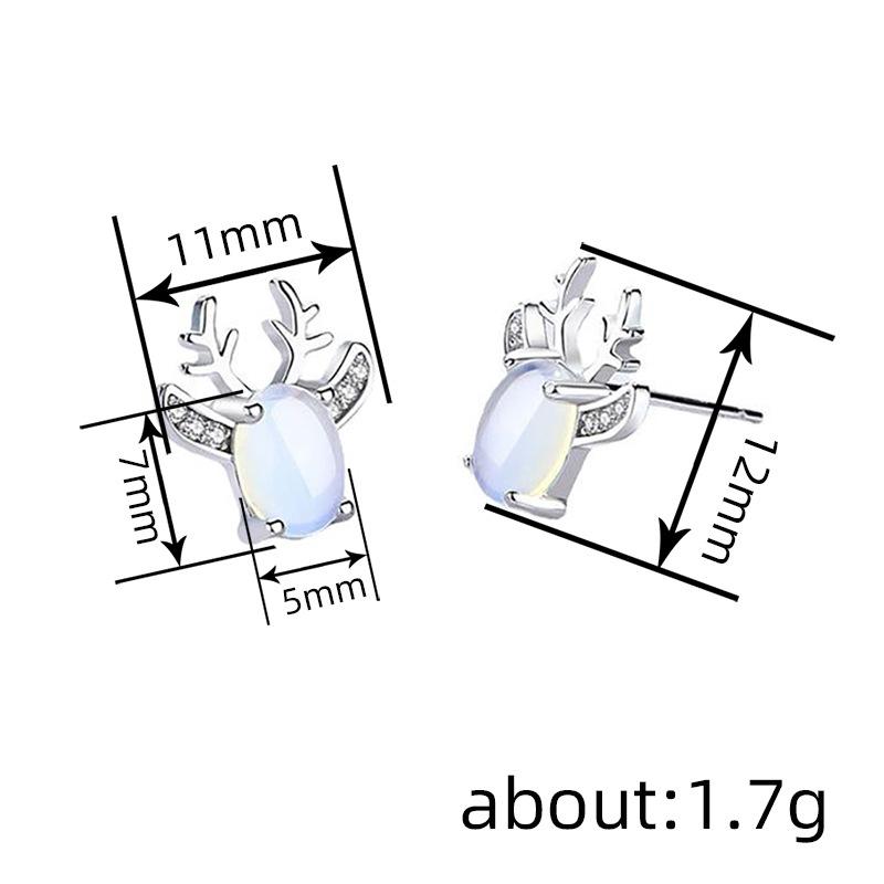 Antlers Stud Earrings, Cute And Exquisite Christmas Ornaments, Sweet Matching