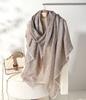 Inner Mongolia Cashmere Jacquard Shawl with Scottish Thistle - Thin Scarf for Autumn/Winter