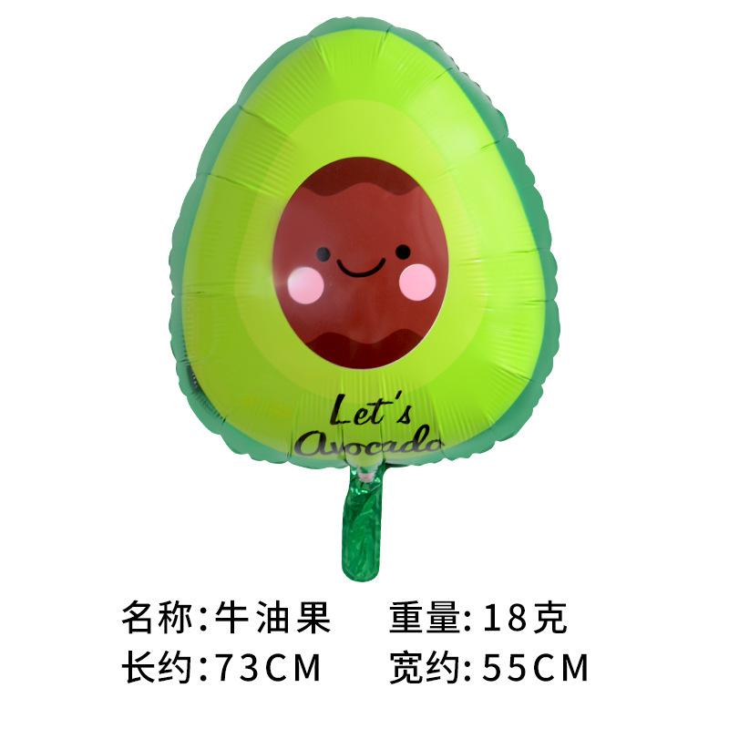 Mexican Summer Party Decorated Fruit Balloon Tropical Cactus Pineapple Watermelon Taco Strawberry Aluminum Balloon