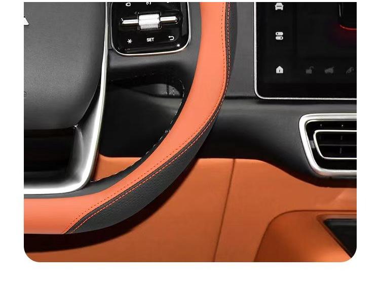 Ideal L6-L9 Steering Wheel Cover: Anti-Slip, Lightweight Nappa Leather, All-Season.
