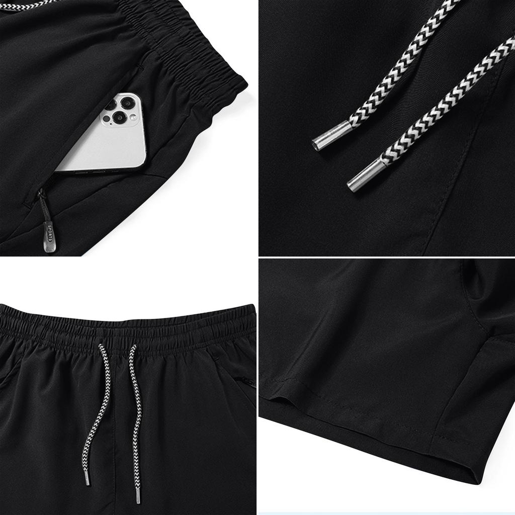 Men's Quick-Dry 5-Inch Shorts Loose Fit Stretch Casual Athletic Training Shorts for Gym Running