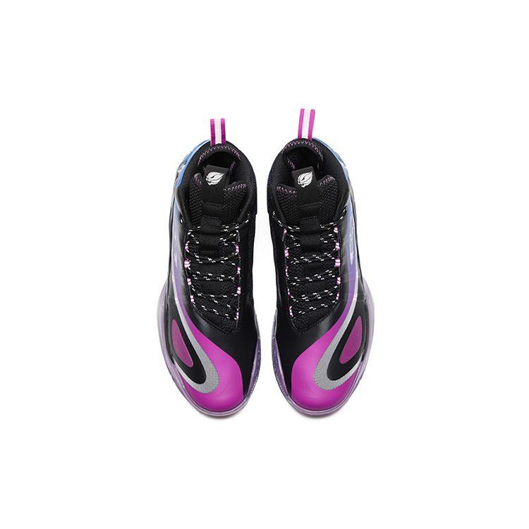 361 Zengo Orca Bouncy Slip Resistant, Abrasion Resistant, Lightweight Mid Top Basketball Shoes Men's Black Purple 572031114-3