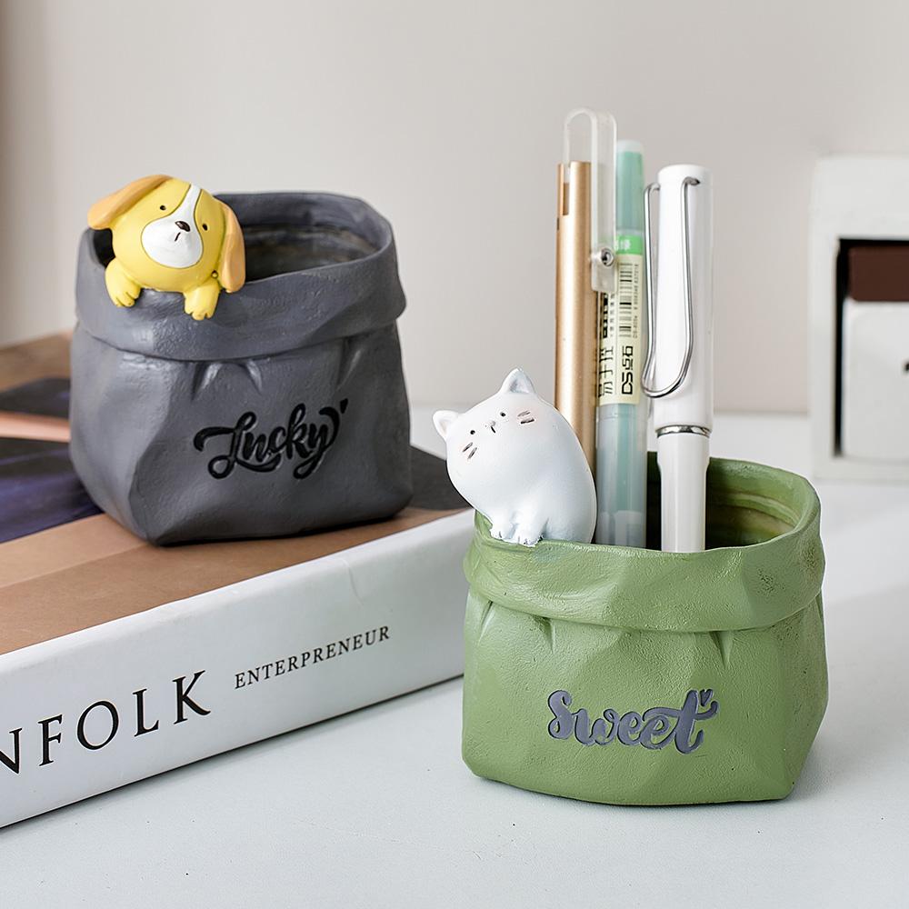 Schöne Stifthalter aus Kunstharz, Ornamente, Persönlichkeitssimulation, Tiere, Form, Stiftaufbewahrung, Dekor, Büro, Tischdekoration, Geschenk