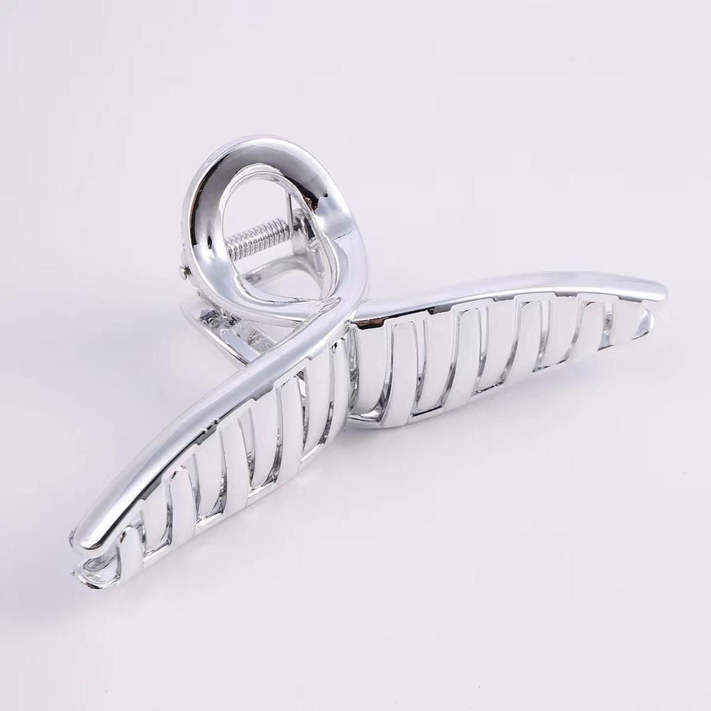 Large Cross-Border Alloy-Plated Hairpin Shark Clip for Updo Hairstyles