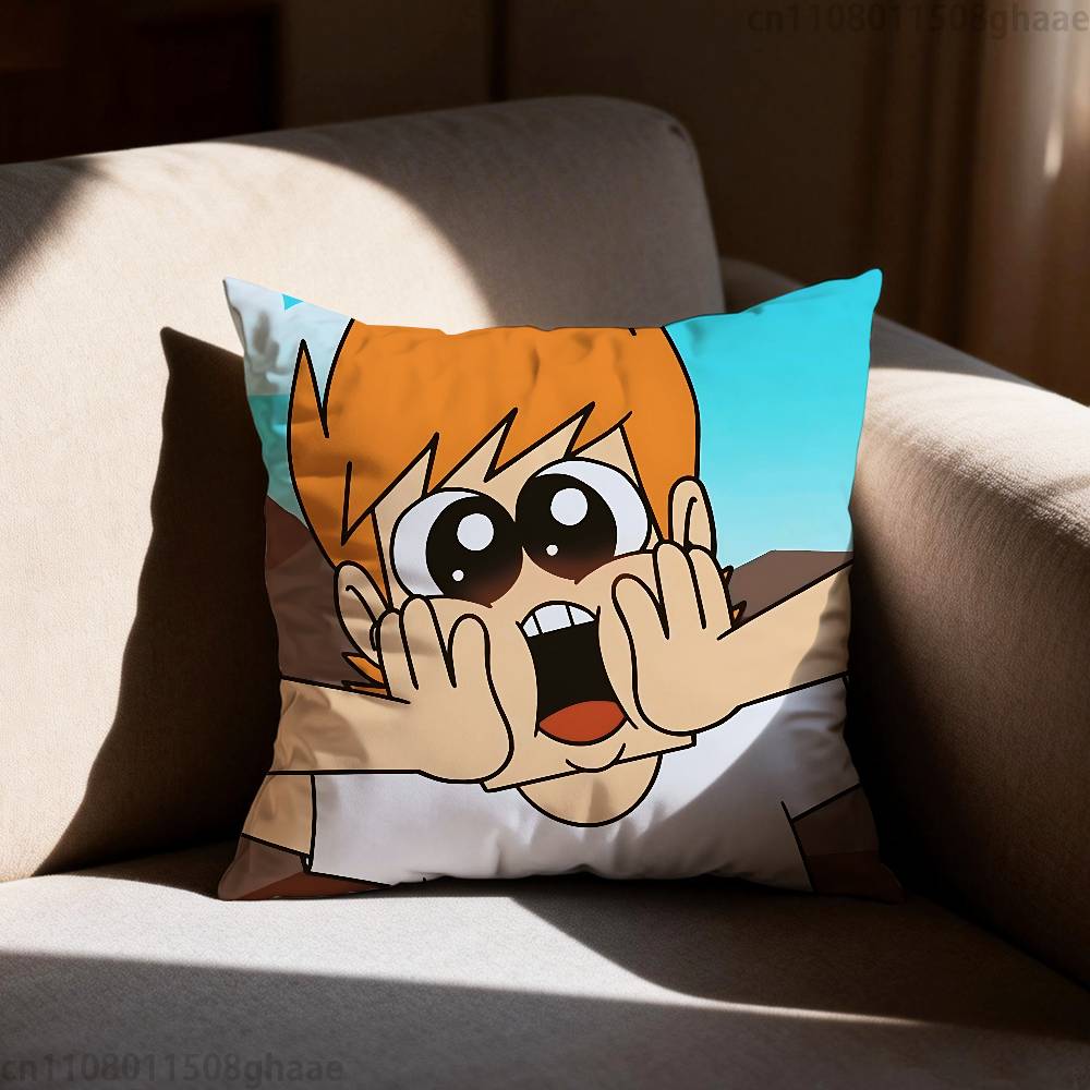Anime Eddsworld matte Kissenhülle lässiger Stil Dekoration geeignet für Heimdekoration ohne Kissenkern
