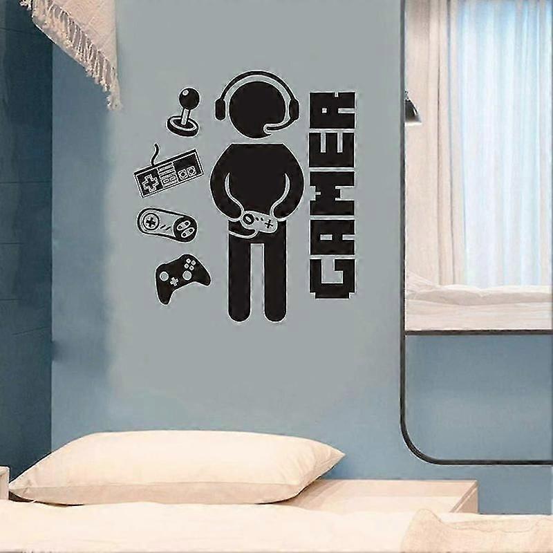 Wall decals game controller theme for kids room creative decorations