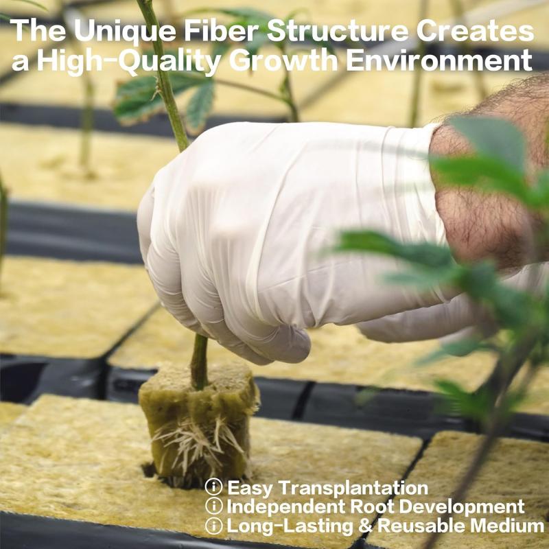 Seedling Grow Plug Sponge Block Starter Rock Wool Planting Grow Cubes Hydroponics Cuttings Garden Plant Propagation Grow Supply