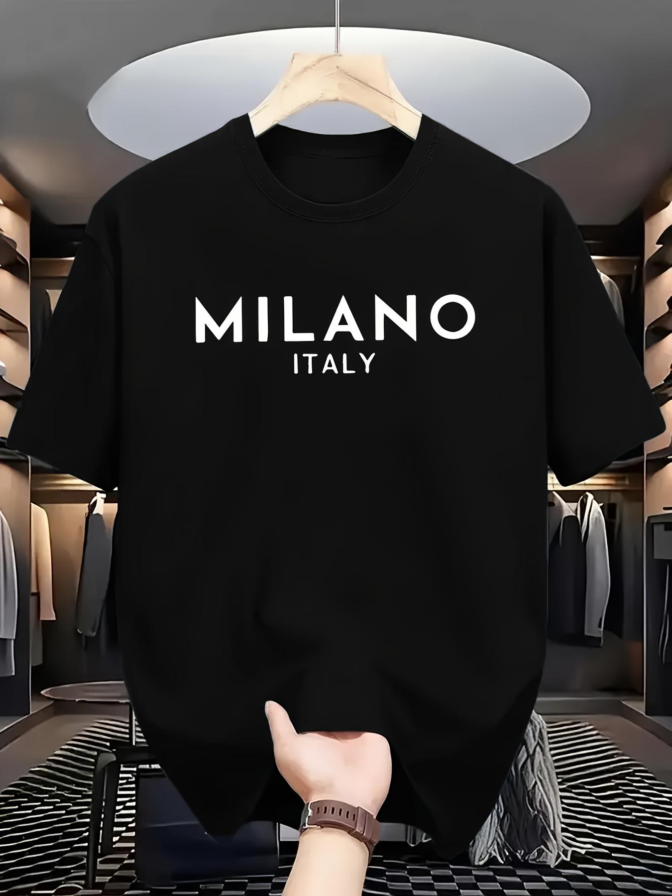 Milan Italy Graphic Tee - Black Casual Summer T-shirt XXXXL