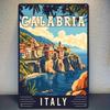 2D1 Pc Cabalia Italian Metal Wall Art  an Italian Coastal Landscape Painting Suitable for Roomsbars Perfect Room Decorat