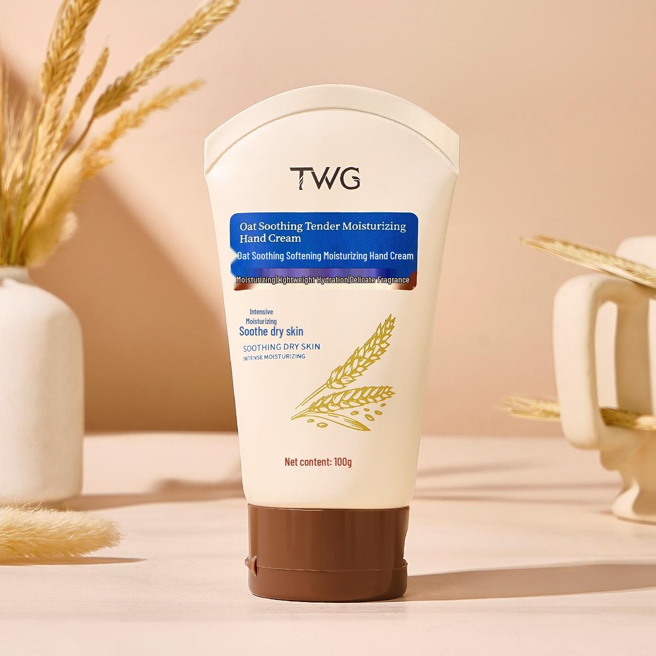 TWG Oat Soothing & Nourishing Hand Cream for Autumn/Winter, 100ml Portable Tube