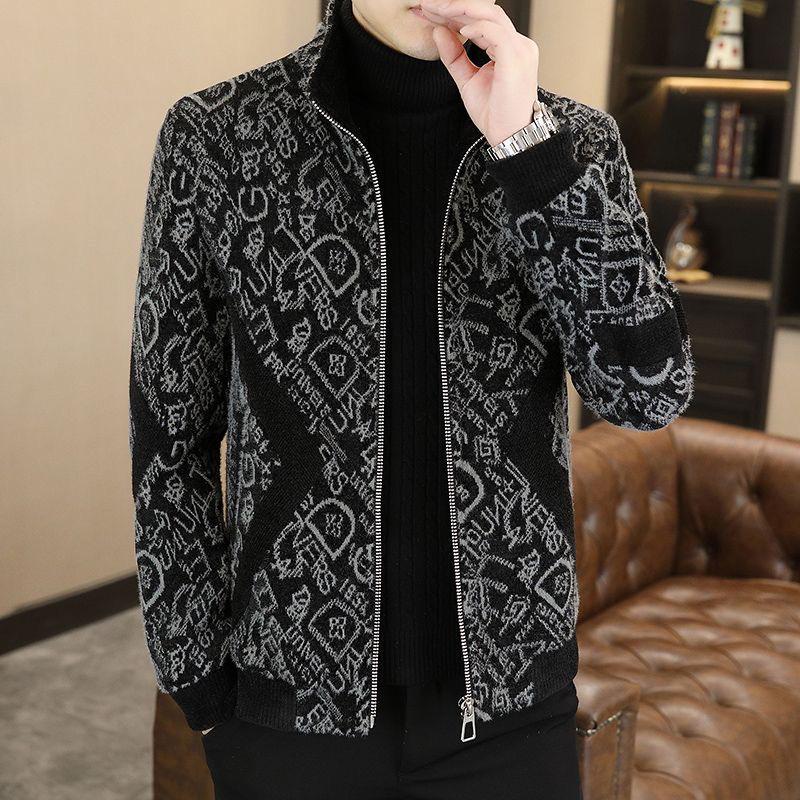 High-Grade Men's Thick Wool Jacket, Handsome Stand Collar, Short Style, Casual Zipper, Autumn/Winter Hot Seller