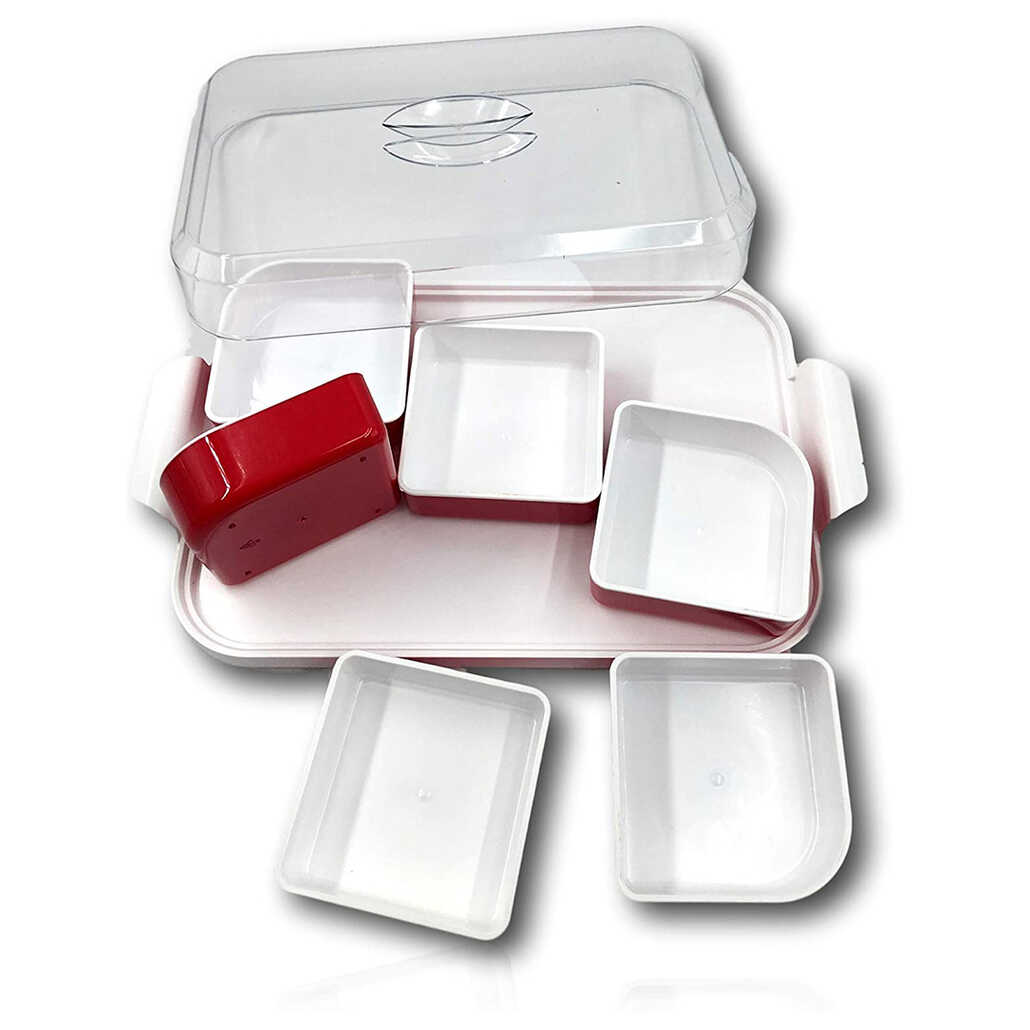 

Plastart DC-550 Двухцветная подставка для завтрака с 6 отделениями