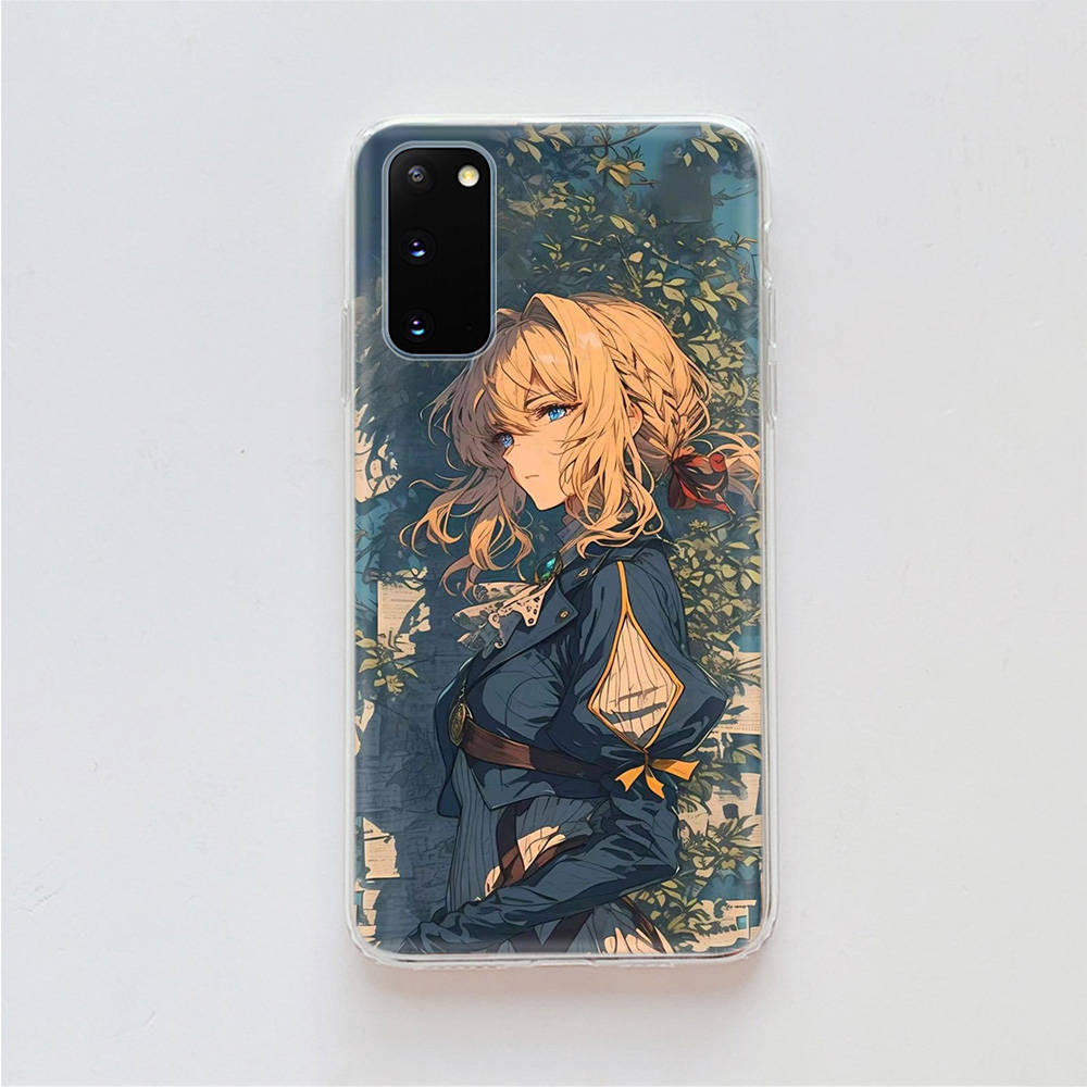 AD93 Violet Evergarden Klare Hülle für Samsung A04 A14 A23 A34 A54 M23 M33 M52 M53 Realme 10 9 C30S C35 C55 VIVO Y02 Y21 Y33S Y51 X80 V25 Abdeckung