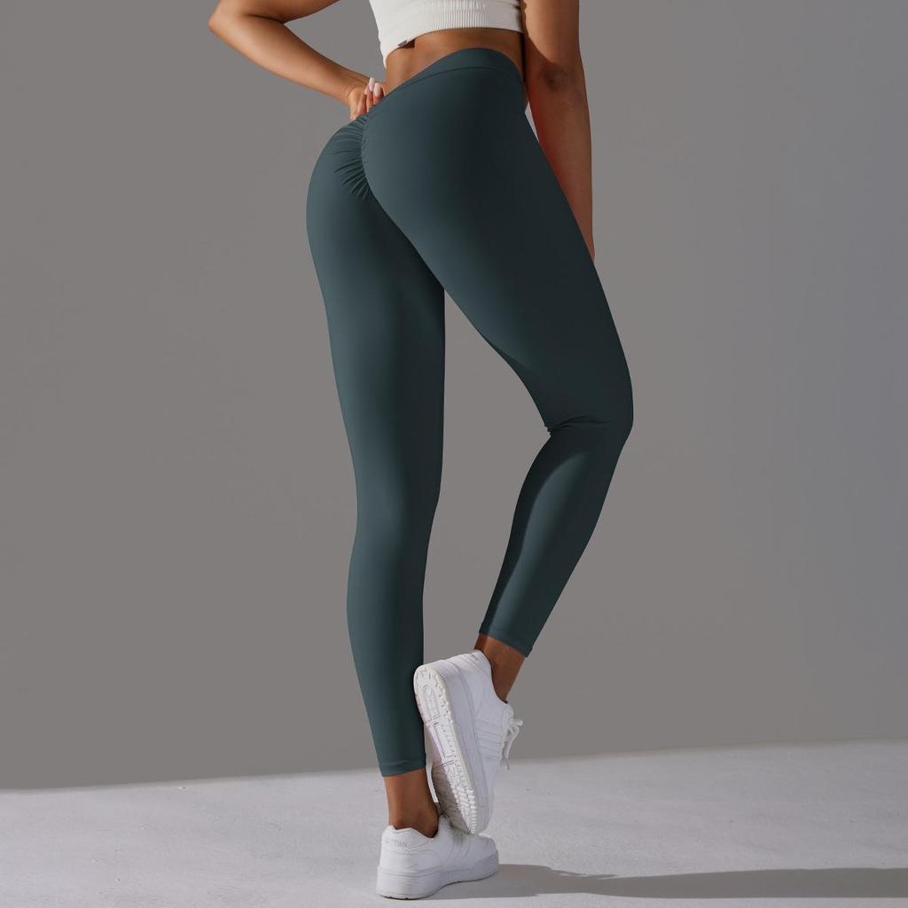 Naked, Skin Friendly, Hip Lifting Yoga Pants With No Awkward Lines, Leggings, High Waisted, Elastic Fitness Pants, Women's Cropped Pants