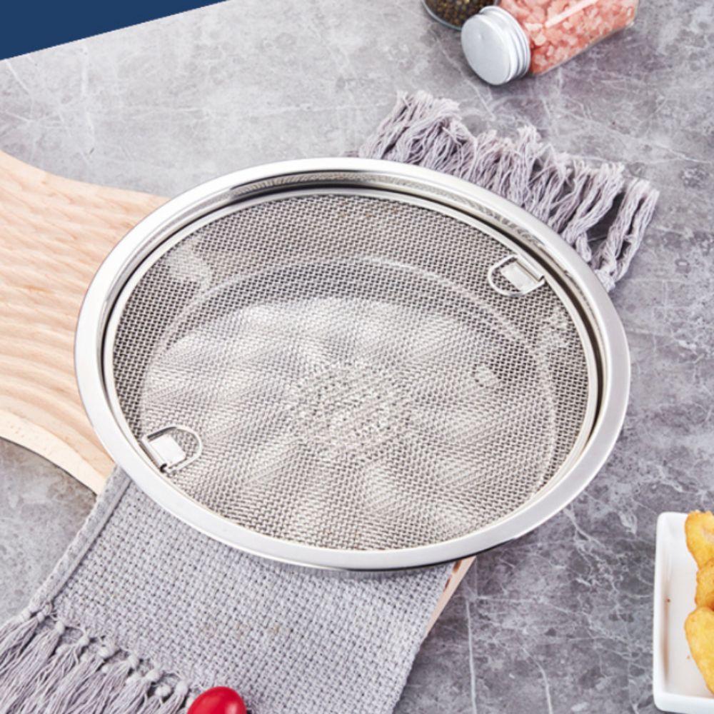 Fine Mesh Stainless Steel Oil Drain Pan Double-ear Handle Snack Serving Dish French Fries
