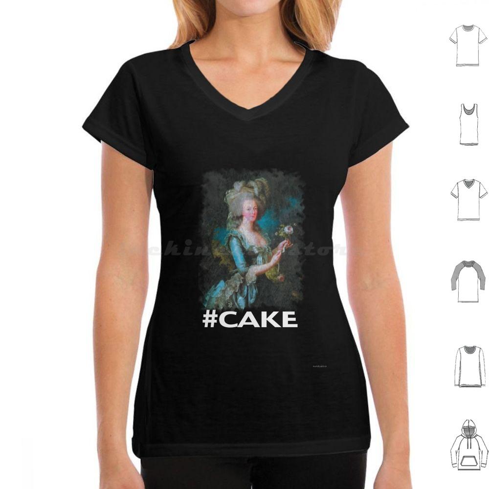 Marie Antionette Cake T Shirt Cotton Men Women DIY Print Marie Antionette Cake Hashtag French Queen France Baroque Queen Of