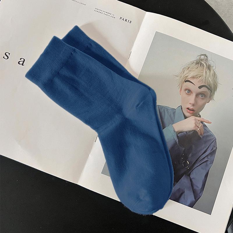 Women's Pure Cotton Breathable Mid-Calf Socks - Sweat-Absorbent, High Elastic, Anti-Pilling, Seamless, Postpartum Versatile Socks