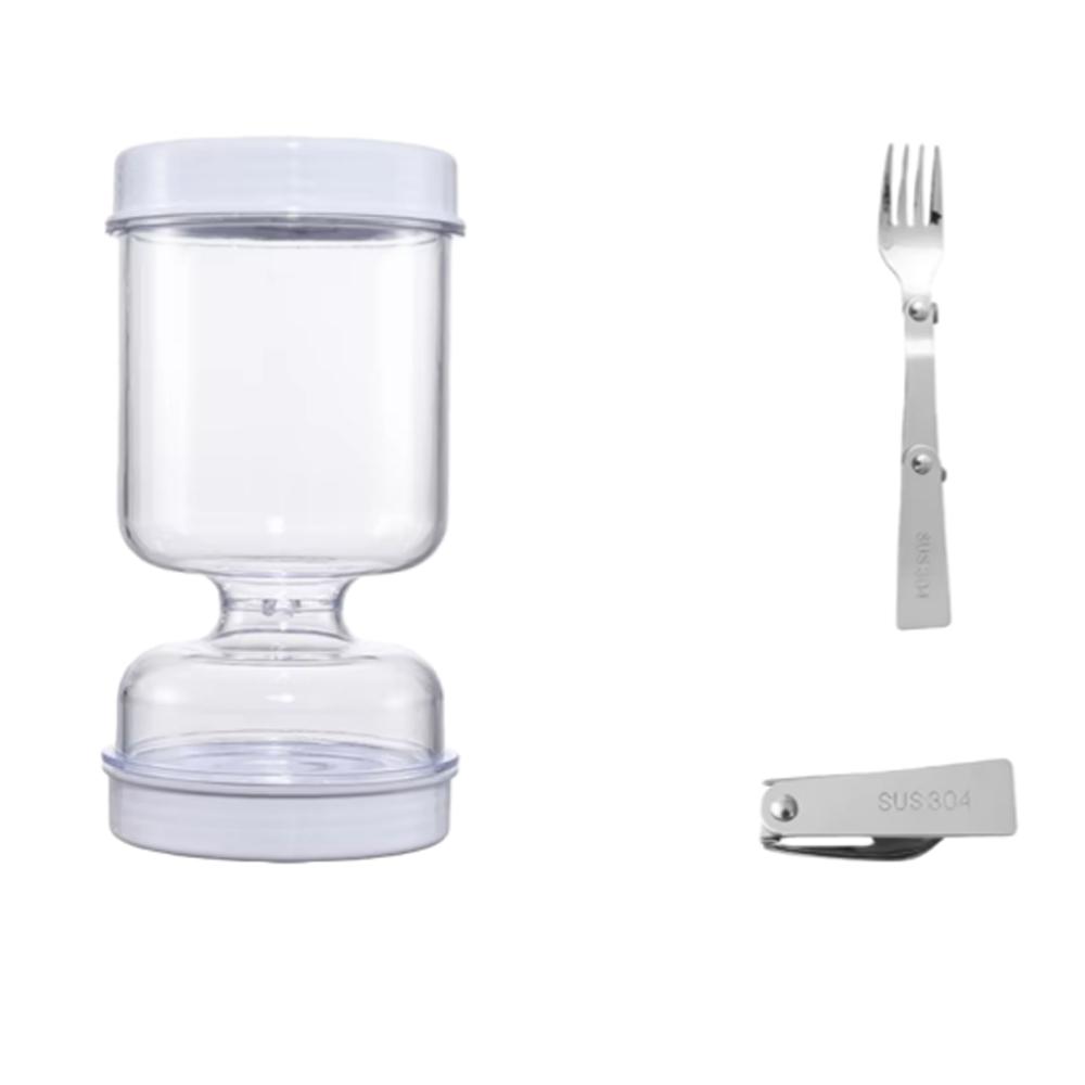 

1/2set Pickles Jar With Forks Dry and Wet Dispenser Pickle Olives Hourglass Jar Cucumber Container for Kitchen Juice Separator other&other