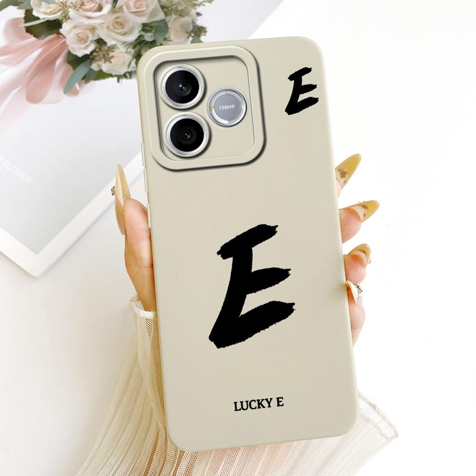 For Honor 600 Lite 5G Honor600 Lucky Initial Letter Phone Case For Honor 600 600Lite Soft Silicone Shockproof Cases Bumpers