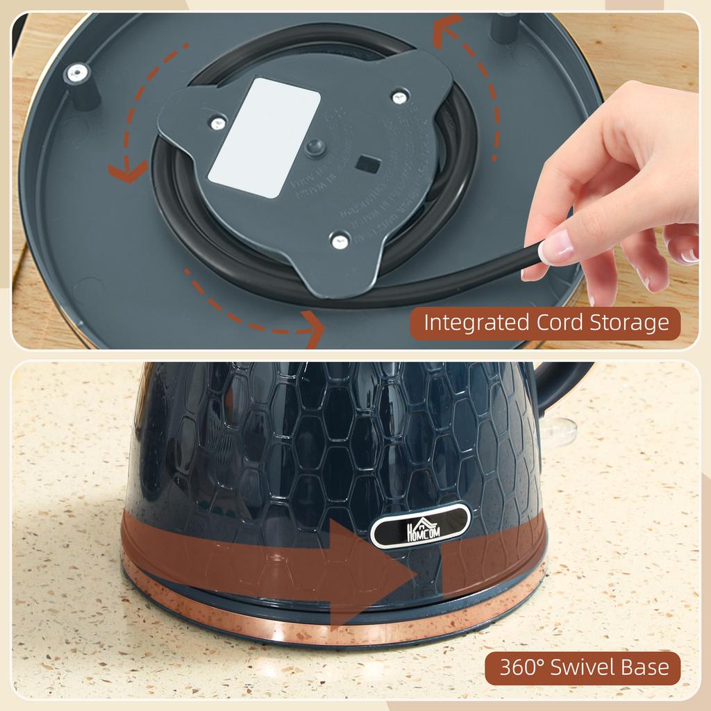 3000W Rapid Boil Honeycomb Kettle - Dark Blue