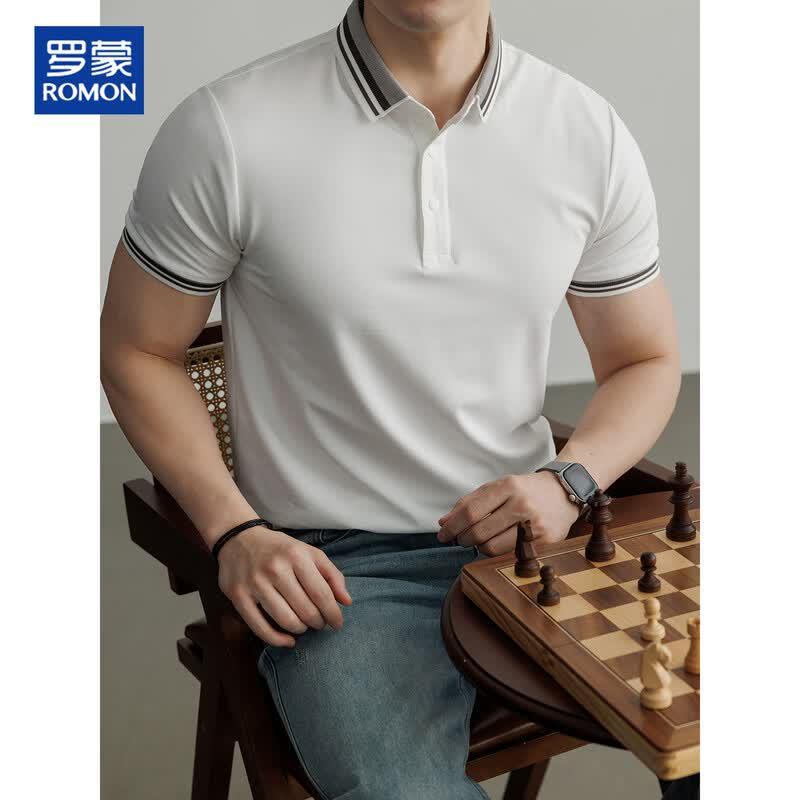 ROMON Men s Antibacterial Cooling Polo Shirt 4XL