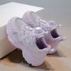 Girls dad shoes rotating buttons summer new children's breathable single net white shoes boys sports shoes