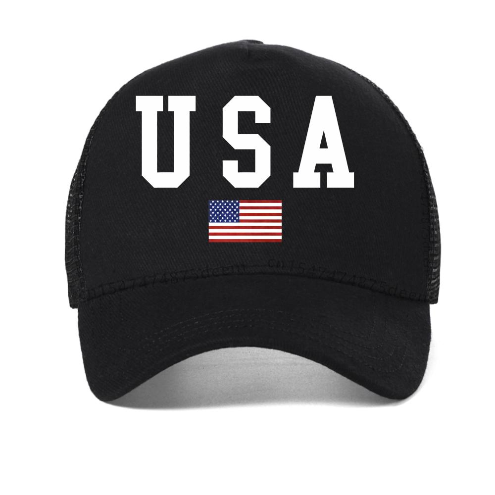 Women Breathable Baseball Cap Summer Men USA Letter Flag Outdoor Visor Casual Caps Adjustable Snapback Hat Mesh Trucker Hats