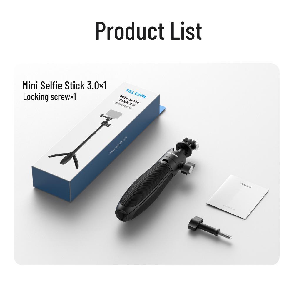 TELESIN Universal Ball Head Tripod and Selfie Stick for DJI Action/Nano Mini 3.0