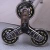 2Pcs Trolley Casters Foldable Shopping Cart Wheel  Stair Climbing Triangular Wheel Sliding Rollers Replacement Casters