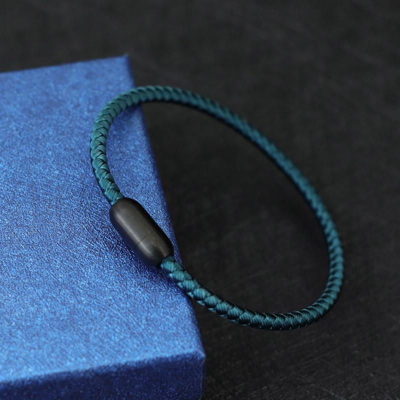 New Grade A Keel Rope Bracelet Men Stainless Steel Magentic Clasp Pulsera Roja Braclet Tissu Homme Gift For Him Cord Chain Joias