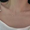 925 Sterling Silver Bead Necklace for Women Versatile Fashionable Elegant Clavicle Chain Female Jewelry Gifts Accessories