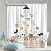 Diverse Style Shower Curtain With Hooks Waterproof Easy Install Easy Clean For Home Hotel Bathtub Decoration