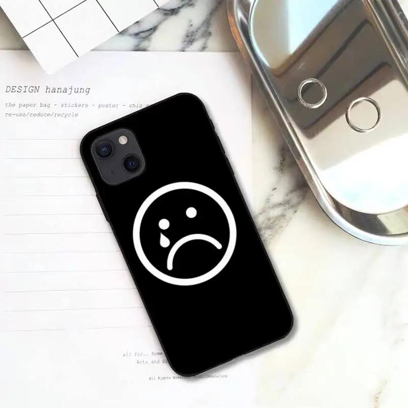 ZORORONG Sad Boy Happy Face Phone Case For iPhone 11 12 Mini 13 Pro XS Max X 8 7 6s Plus 5 SE XR Shell