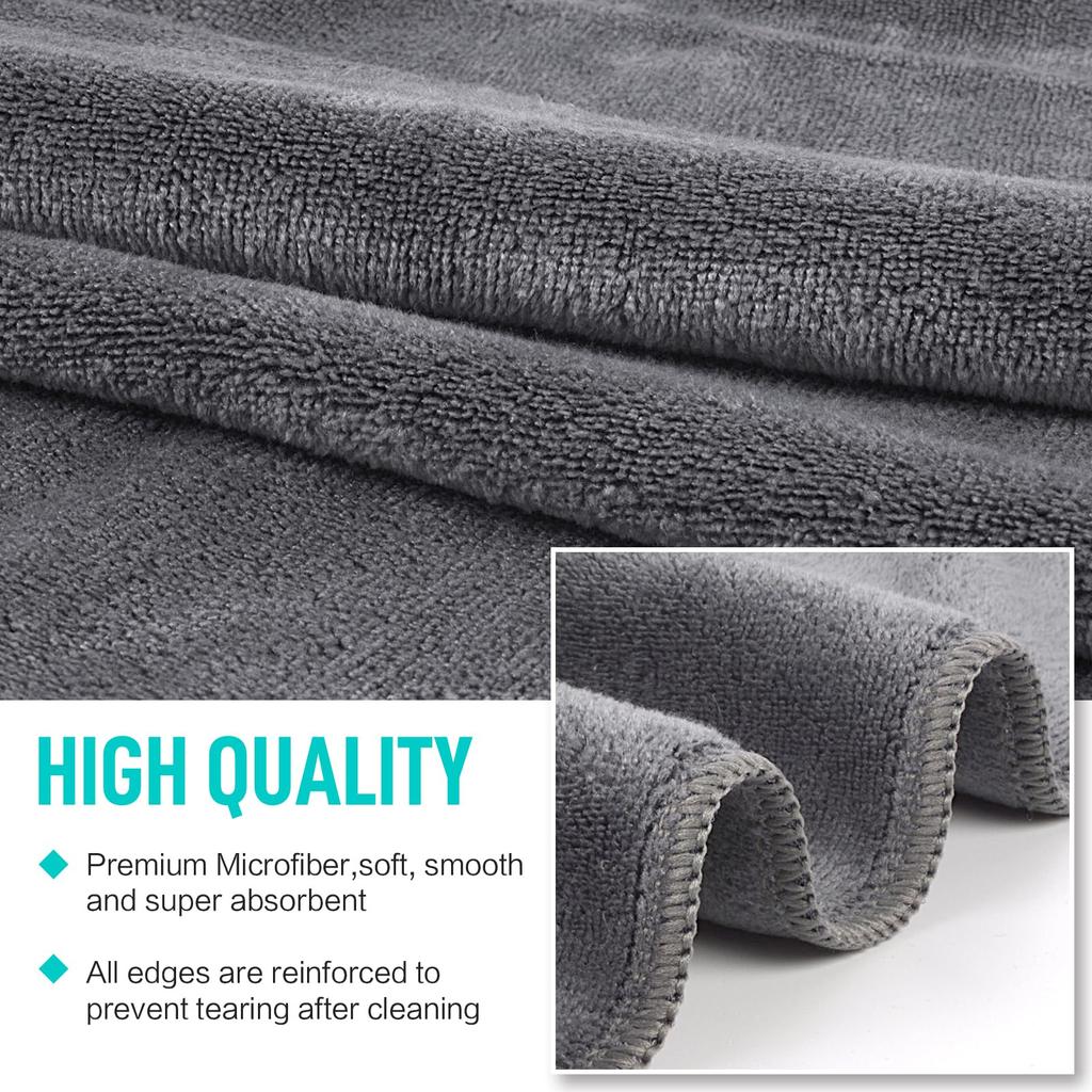 SINLAND Quick-Drying Face Towels, Sports Microfiber Towels, 40cm x 80cm, Set of 3, Gray