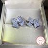 2021 High Quality Bow Full Diamond Stud Earrings For Ladies Fashion Party Wedding Engagement Jewelry Gift