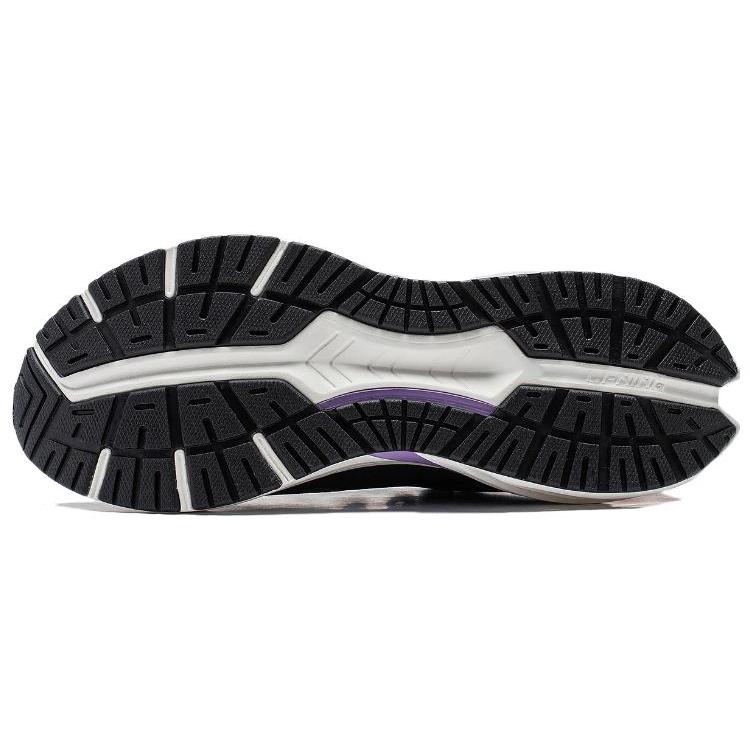 New LiNing Cloudy Anti Slip Wear Resistant Low Top Running Shoes Women's Black Purple ARST068-3