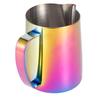Coffee Cup 304 Stainless Steel Milk Frothing Pitcher Mug with Handle for Latte ArtColorful Purple 600ml