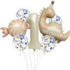 Retro Matte Little Dinosaur Candy Aluminum Film Balloon Set Sequined Birthday Party Atmosphere Arrangement