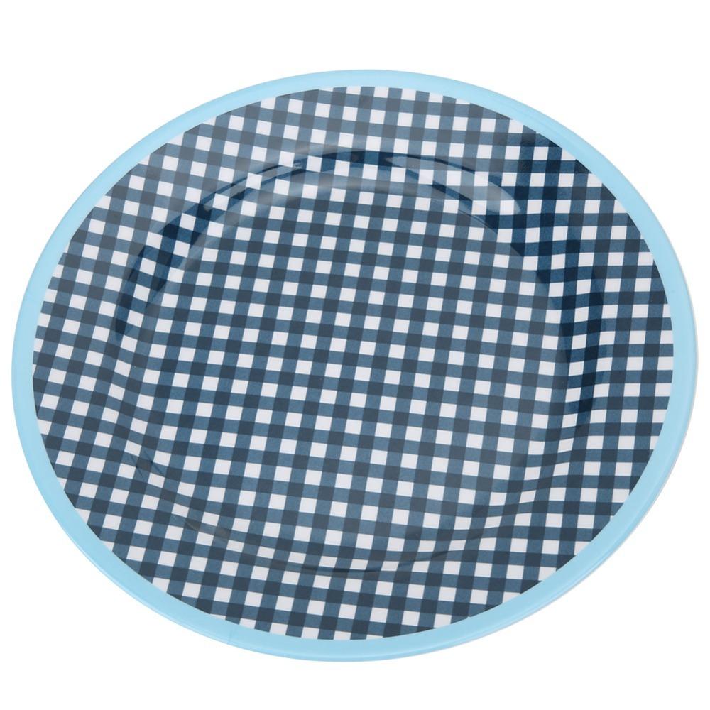 Raised Circular Serving Tray Anti‑slip Bottom Dinner Plate Water‑proof Drink Holder Tray Café Cup Grid