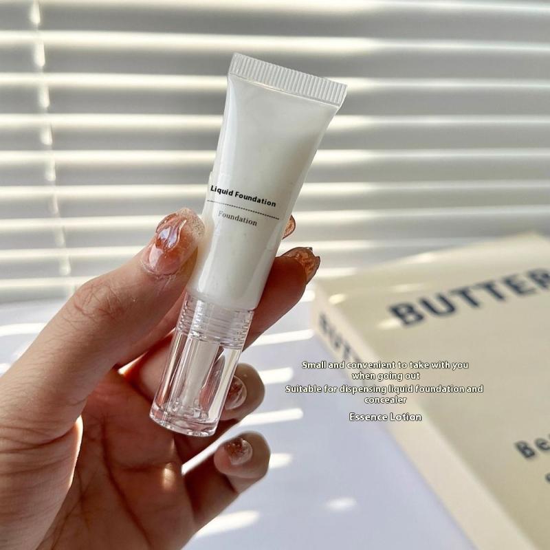 1/5Pcs Refillable Bottles With Cap Empty Dropper Bottle Transparent Plastic Foundation Cream Travel Cosmetic Sample Containers