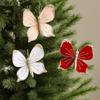 With Clip Christmas Butterfly Pendant Sparkling Holiday Decor  Home Decorations