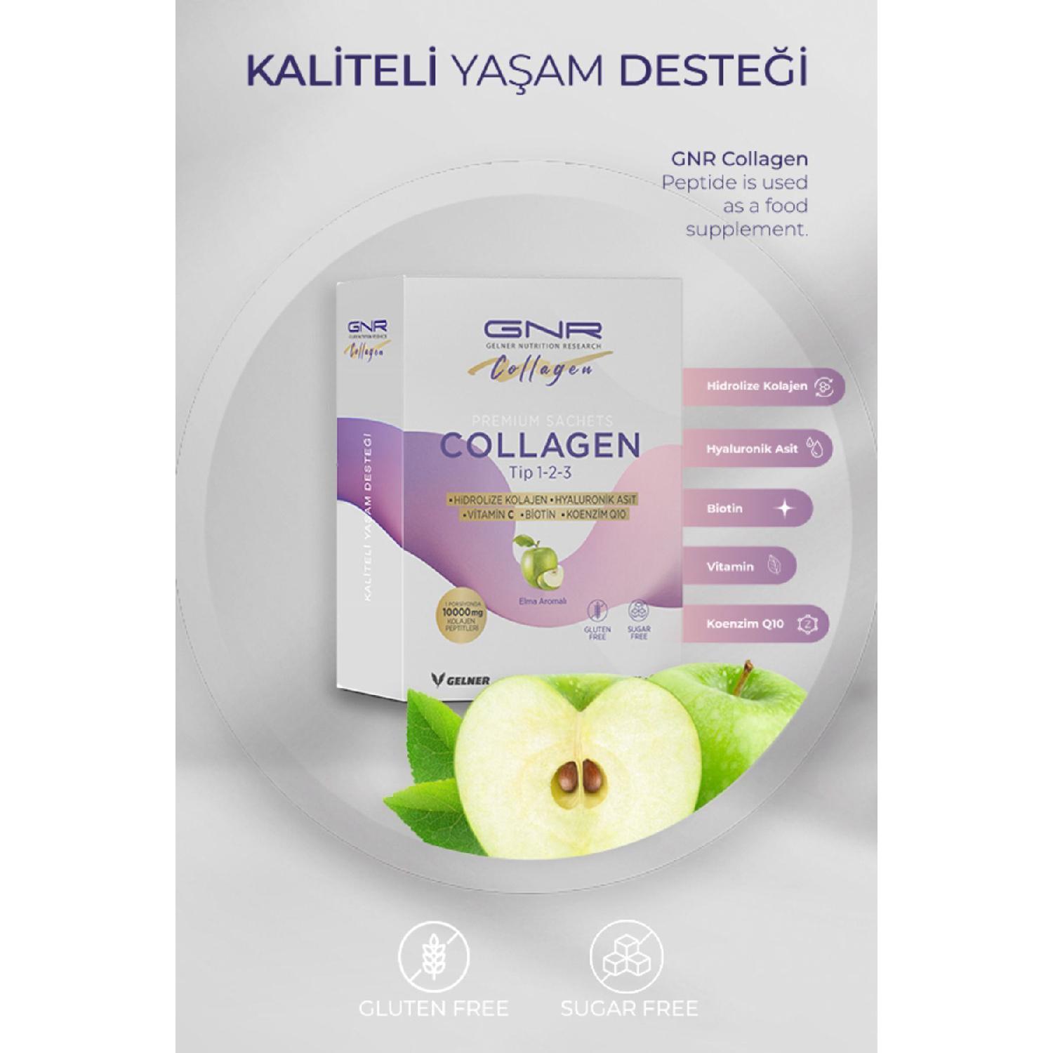 

Gnr Collagen-premium Sachets Type 1-2-3 Apple Flavored 7 Sae