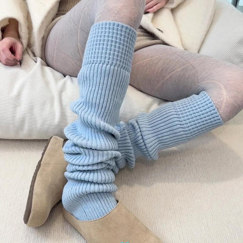 Socks Ballet Yogurt Leg Cover Long Leg Socks Japanese Women Knitted Cotton Winter Warm Leg Warmers Over Knee Tube JK Pile Socks
