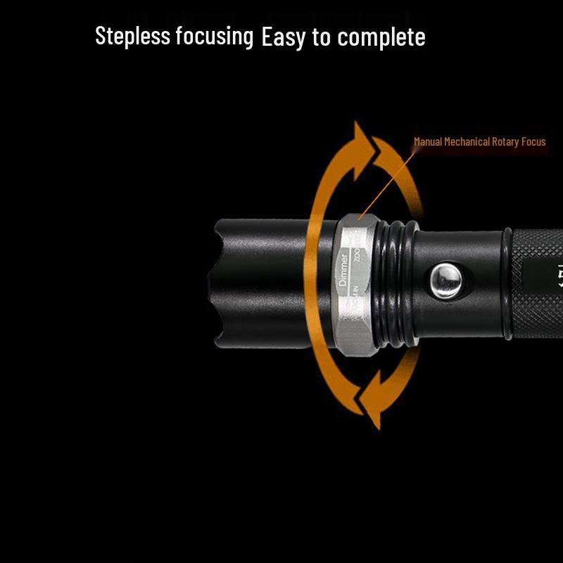 Portable Rechargeable Super Bright LED Zoom Flashlight