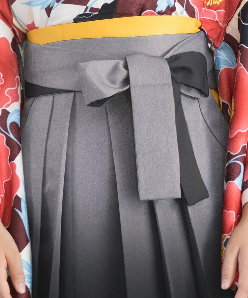 Hakama Blurred Gradient Jet [Kyoetsu] Women's (L, Black)