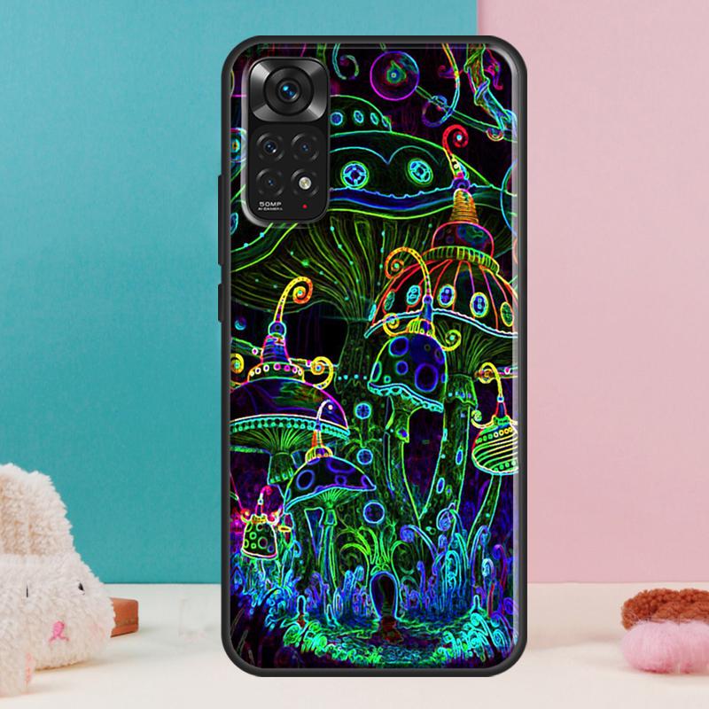 Psychedelische Pilze Florals Hülle Für Xiaomi Redmi Note 13 Pro 14 12 11 9 10 9S 10S 11S 12S Redmi 14C 13C 10C 12C Cover