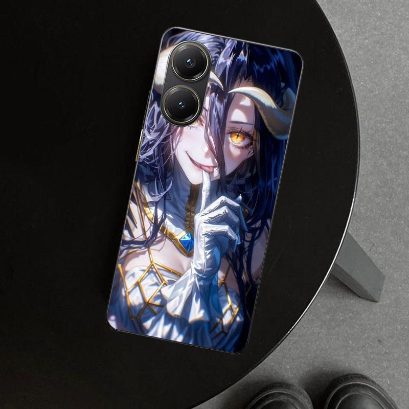 Albedo Overlord Anime Phone Case Cover for Xiaomi Poco X6 X5 X7 Pro F7 Ultra Redmi 15C 15 13C 13 12C 12 10C 10 10A 9C 9A 9T 9 Co