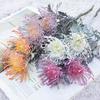Artificial Flowers Short Branch Crab Claw 2 Fork Pincushion Festival Garland Vase for Home Wedding Room Decoration Fake Planting