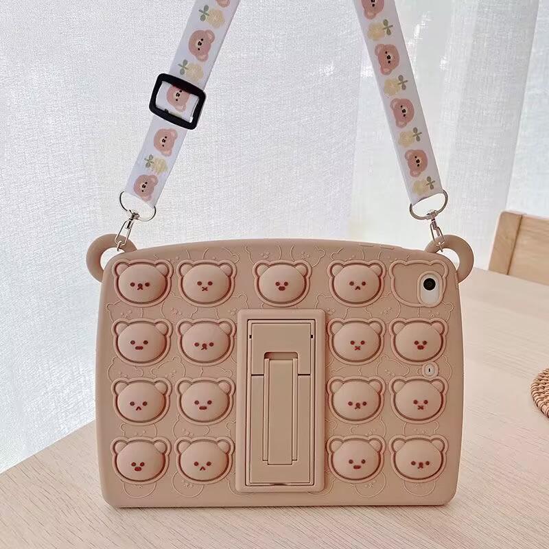 Cartoon Unicorn Astronaut Pig Kids Bubble Case pro Samsung Galaxy Tab A8 10.5 SM-X200 X205 S6 A7 Lite T500 P610 T290 T220 silikonový obal na tablet